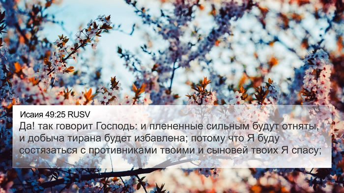Исаия 49:25 RUSV Bible Verse Image