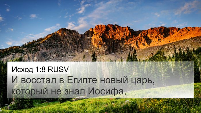 Исход 1:8 RUSV 4K Wallpaper - И восстал в Египте новый - 4K Wallpaper Bible Verse