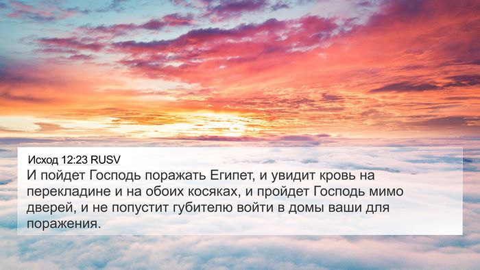 Исход 12:23 RUSV Bible Verse Image