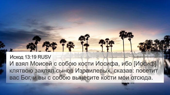 Исход 13:19 RUSV Bible Verse Image