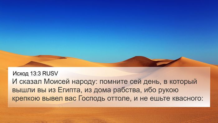 Исход 13:3 RUSV Bible Verse Image