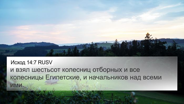 Исход 14:7 RUSV 4K Wallpaper - и взял шестьсот колесниц - 4K Wallpaper Bible Verse