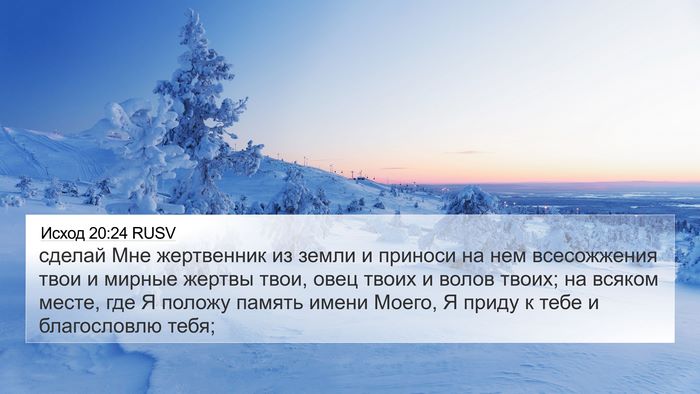 Исход 20:24 RUSV Bible Verse Image
