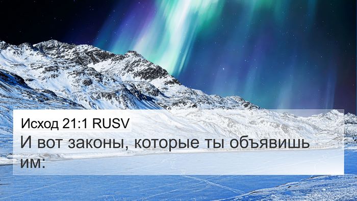 Исход 21:1 RUSV Bible Verse Image