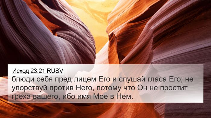 Исход 23:21 RUSV Bible Verse Image
