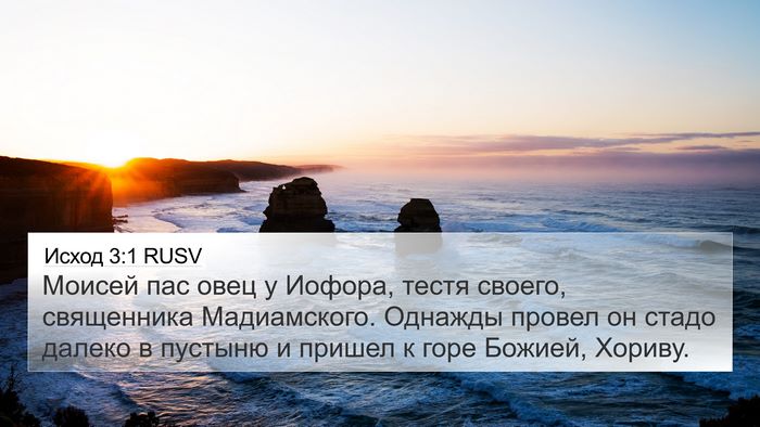 Исход 3:1 RUSV Bible Verse Image