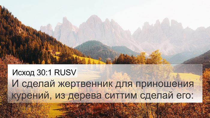 Исход 30:1 RUSV Bible Verse Image