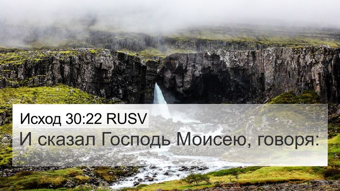 Исход 30:22 RUSV Bible Verse Image