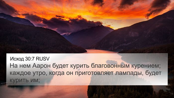 Исход 30:7 RUSV Bible Verse Image