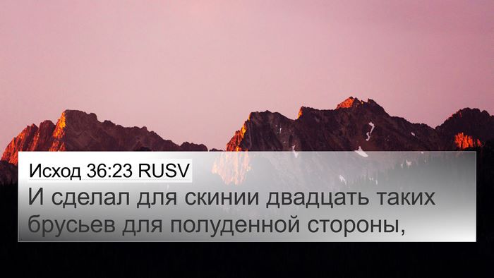 Исход 36:23 RUSV 4K Wallpaper - И сделал для скинии - 4K Wallpaper Bible Verse