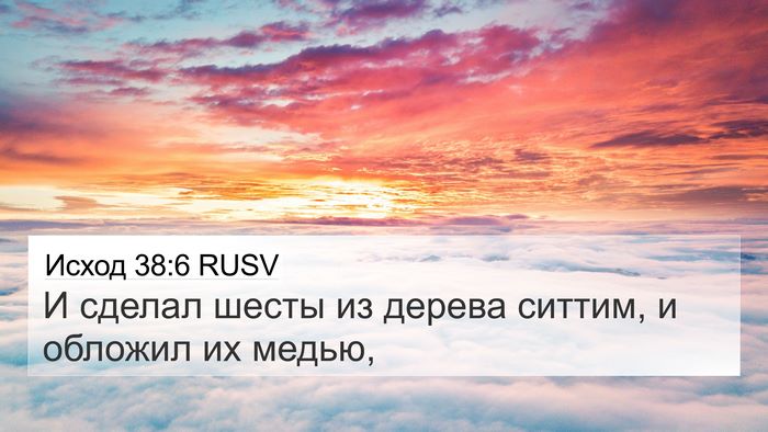 Исход 38:6 RUSV 4K Wallpaper - И сделал шесты из дерева - 4K Wallpaper Bible Verse