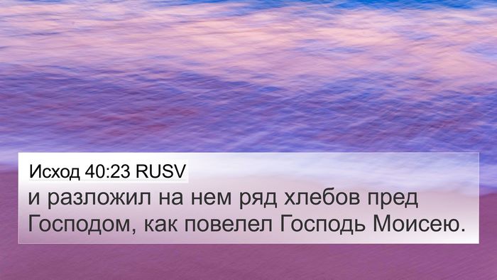 Исход 40:23 RUSV Bible Verse Image