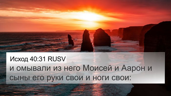 Исход 40:31 RUSV Bible Verse Image