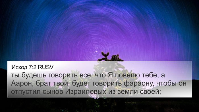 Исход 7:2 RUSV Bible Verse Image