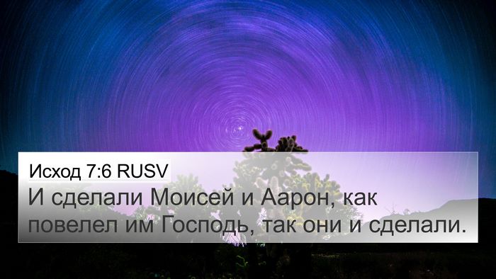 Исход 7:6 RUSV 4K Wallpaper - И сделали Моисей и Аарон, - 4K Wallpaper Bible Verse