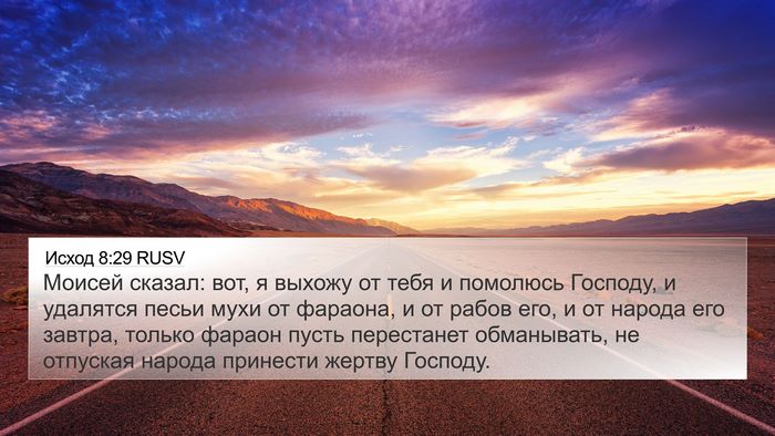 Исход 8:29 RUSV Bible Verse Image