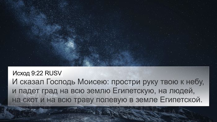 Исход 9:22 RUSV Bible Verse Image