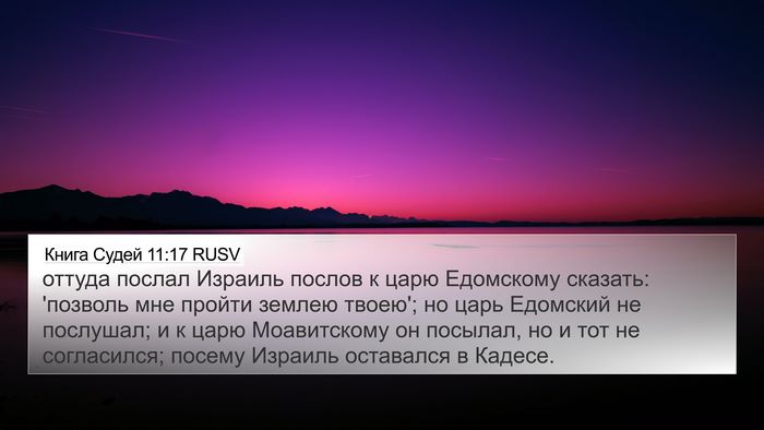 Книга Судей 11:17 RUSV Bible Verse Image