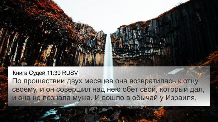 Книга Судей 11:39 RUSV Bible Verse Image
