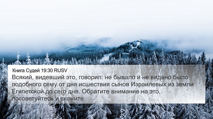 Книга Судей 19:30 RUSV Bible Verse Image