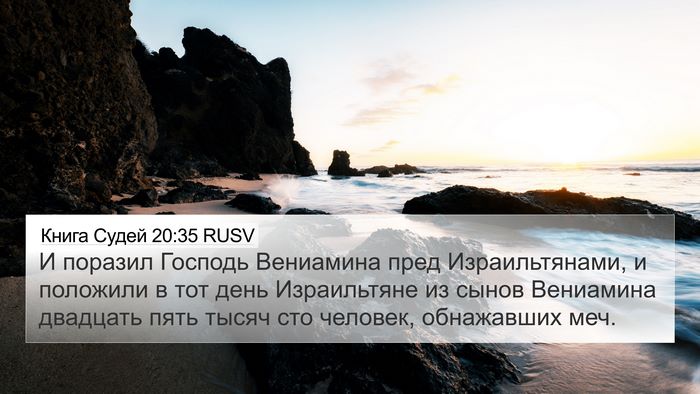 Книга Судей 20:35 RUSV Bible Verse Image