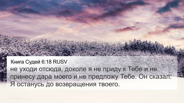 Книга Судей 6:18 RUSV Bible Verse Image