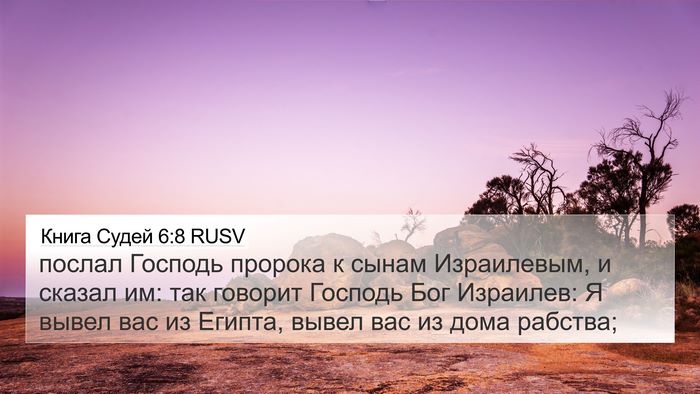 Книга Судей 6:8 RUSV Bible Verse Image