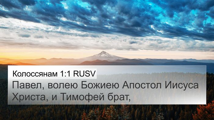 Колоссянам 1:1 RUSV Bible Verse Image