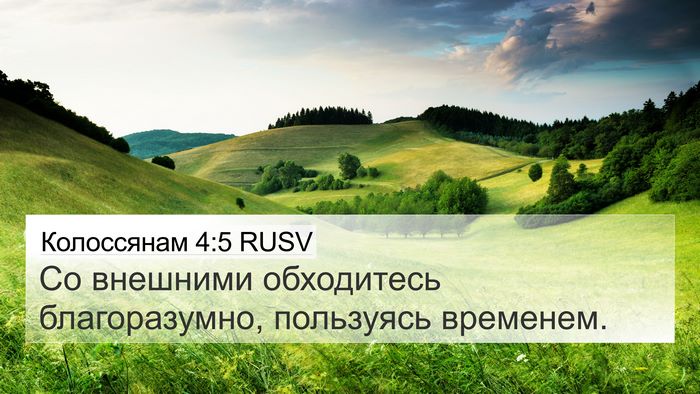 Колоссянам 4:5 RUSV Bible Verse Image