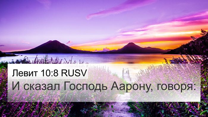 Левит 10:8 RUSV 4K Wallpaper - И сказал Господь Аарону, - 4K Wallpaper Bible Verse