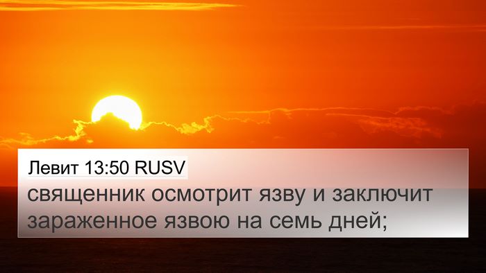 Левит 13:50 RUSV Bible Verse Image