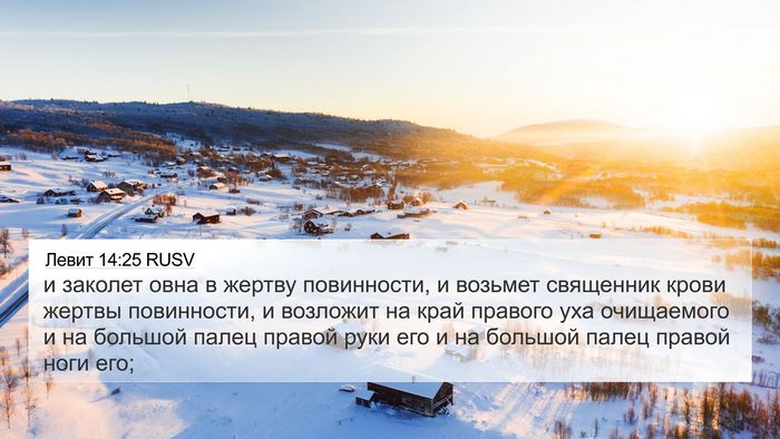 Левит 14:25 RUSV Bible Verse Image