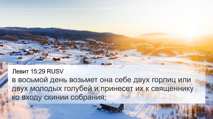 Левит 15:29 RUSV Bible Verse Image