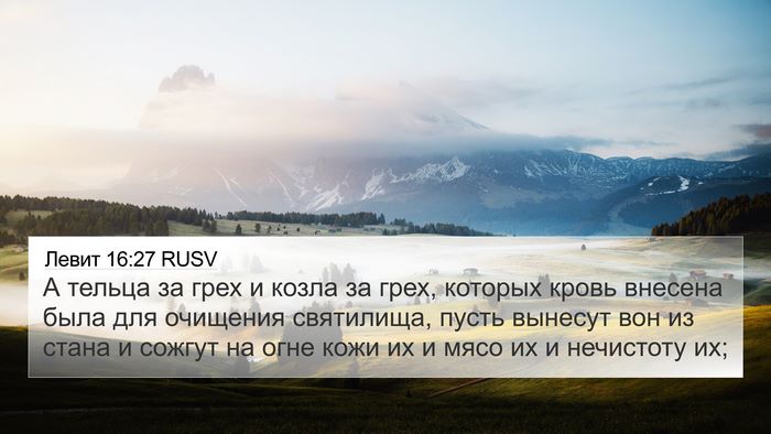 Левит 16:27 RUSV Bible Verse Image
