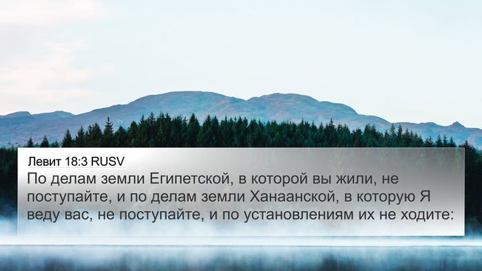 Левит 18:3 RUSV Bible Verse Image