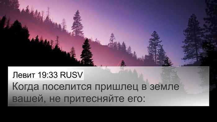 Левит 19:33 RUSV Bible Verse Image