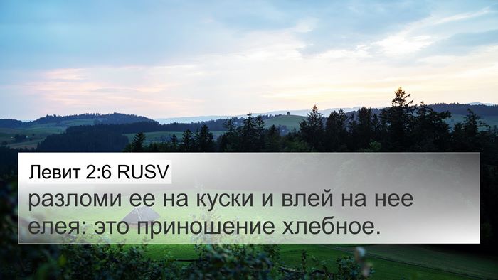 Левит 2:6 RUSV 4K Wallpaper - разломи ее на куски и влей - 4K Wallpaper Bible Verse