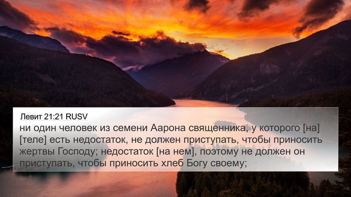 Левит 21:21 RUSV Bible Verse Image