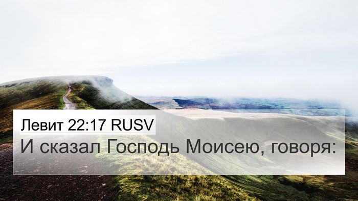 Левит 22:17 RUSV 4K Wallpaper - И сказал Господь Моисею, - 4K Wallpaper Bible Verse