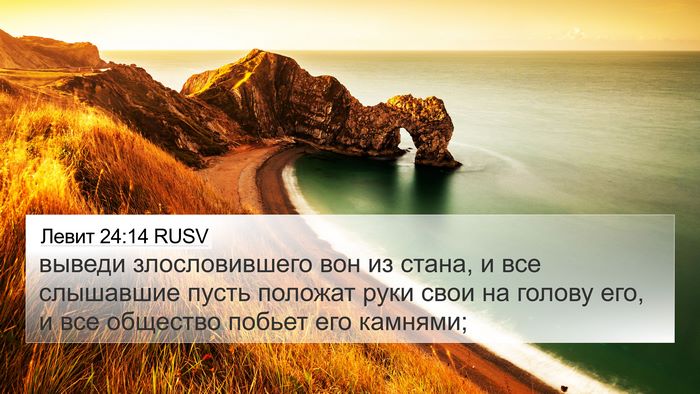 Левит 24:14 RUSV Bible Verse Image