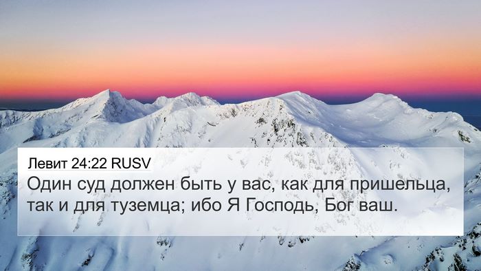 Левит 24:22 RUSV Bible Verse Image