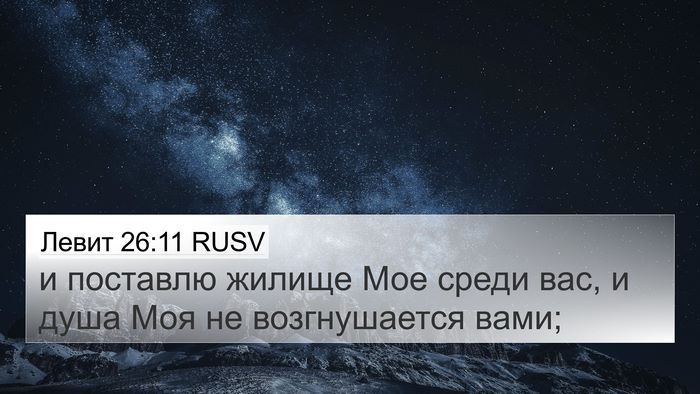 Левит 26:11 RUSV Bible Verse Image