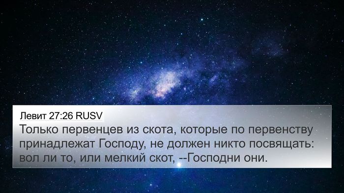 Левит 27:26 RUSV Bible Verse Image