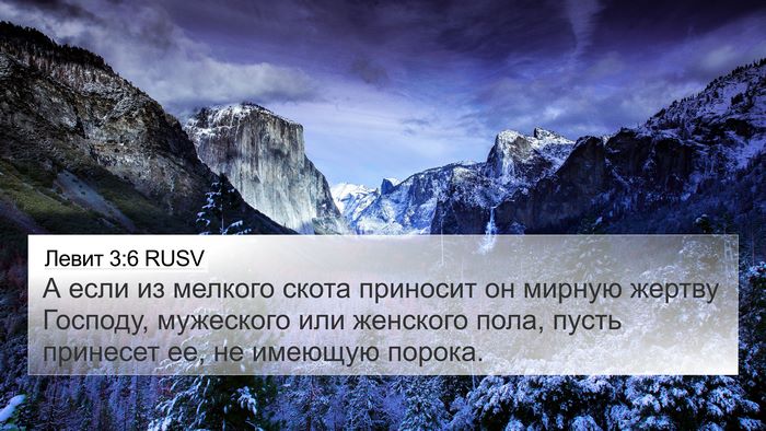 Левит 3:6 RUSV Bible Verse Image