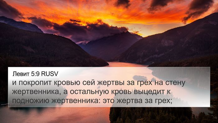 Левит 5:9 RUSV Bible Verse Image