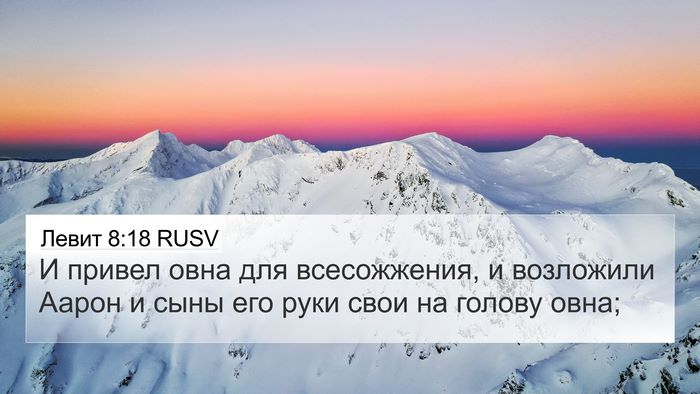 Левит 8:18 RUSV Bible Verse Image