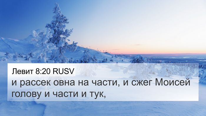 Левит 8:20 RUSV 4K Wallpaper - и рассек овна на части, и - 4K Wallpaper Bible Verse