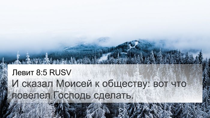 Левит 8:5 RUSV 4K Wallpaper - И сказал Моисей к обществу: - 4K Wallpaper Bible Verse