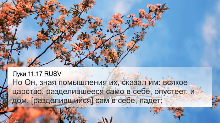 Луки 11:17 RUSV Bible Verse Image