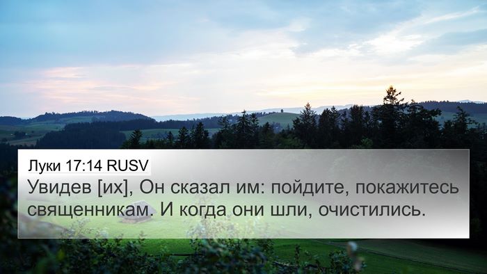 Луки 17:14 RUSV Bible Verse Image